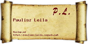 Paulisz Leila névjegykártya